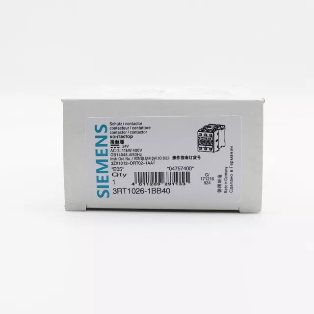 1PCS NEW Siemens 3RT1026-1BB40 3RT10261BB40 contactor