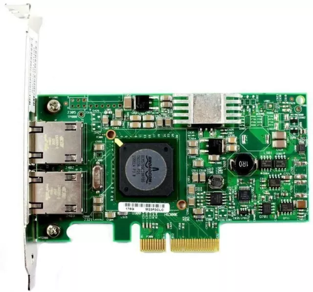 HP 412651-001 NC360T Dual Port Gigabit Ethernet PCI-e Card Full Profile Bracket-