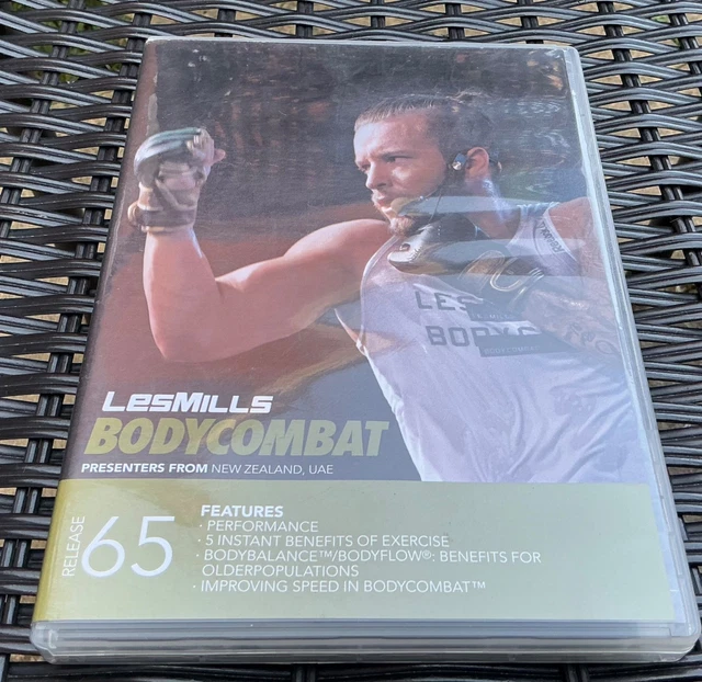 LES MILLS BODY COMBAT 65 DVD and CD and CHOREOGRAPHY NOTES