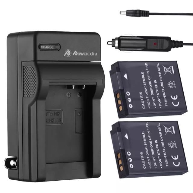 EN-EL12 Battery + Charger for Nikon Coolpix AW100 AW110 AW120 P300 S6000 S6100