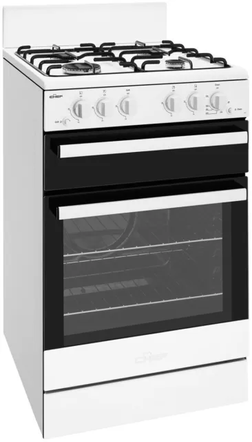 NEW Chef CFG503WBNG 54cm Freestanding Gas Oven/Stove