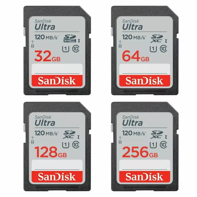 Carte mémoire SD SANDISK XC Ultra Classe 10 (140Mo/s) - 128GB