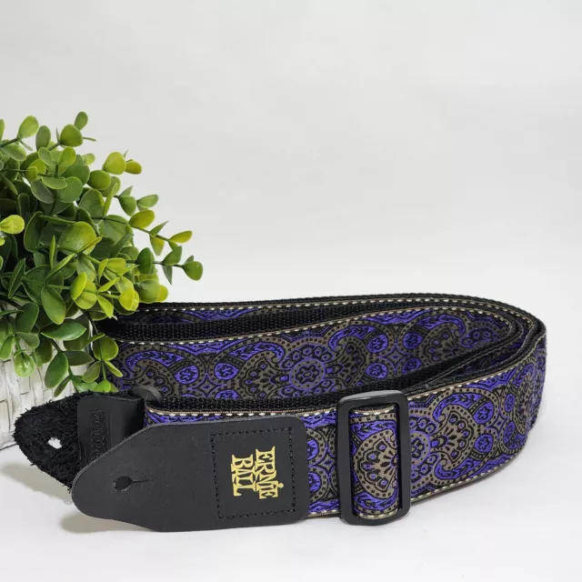 Ernie Ball Jacquard Guitar Strap Acoustic Electric Bass Purple Paisley