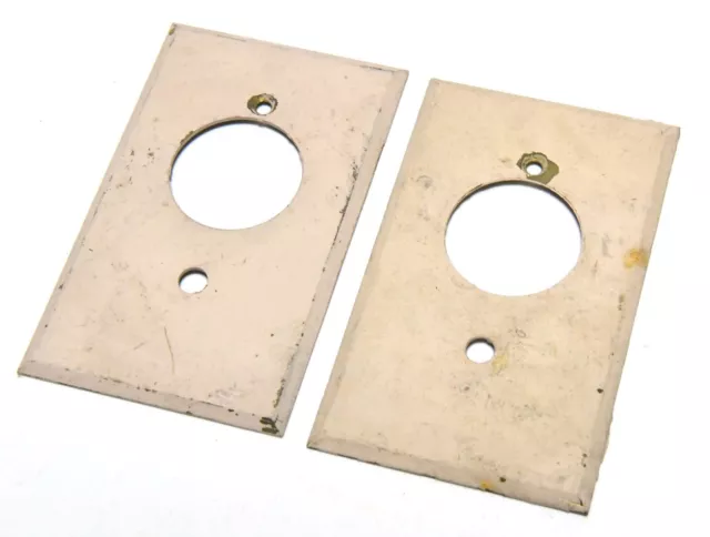 2 Vintage Bryant Single Large Outlet Brass Cover Switch Plate    K8