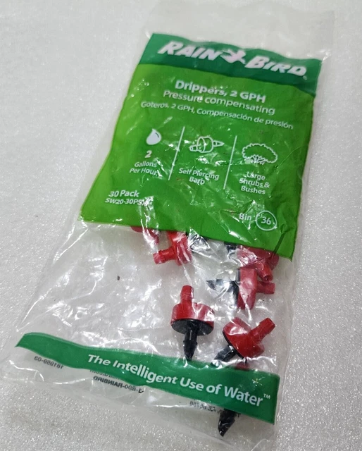 RAIN BIRD SW2030PS 30Pack Drip Irrigation Spot Watering Dripper