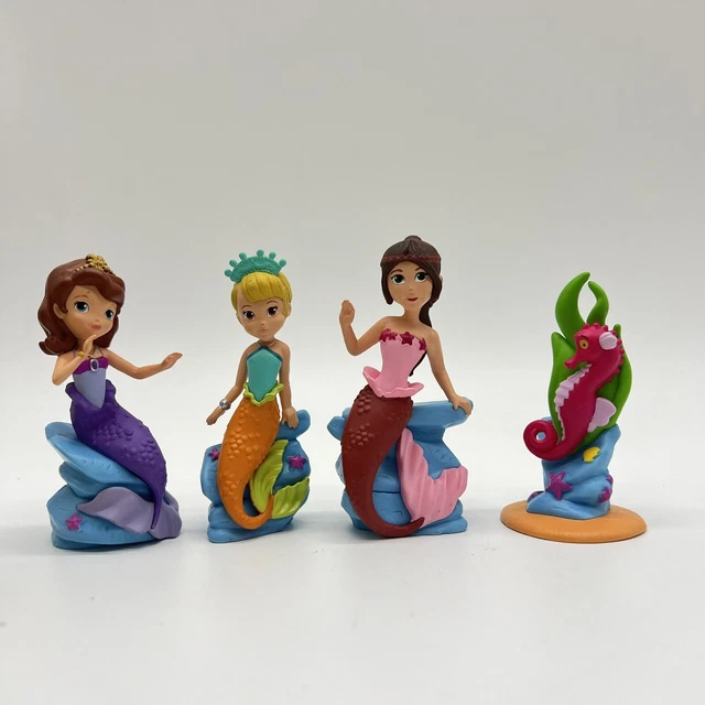 DISNEY SOFIA THE First Underwater Adventure Cora Sofia Mermaid PVC Lot ...