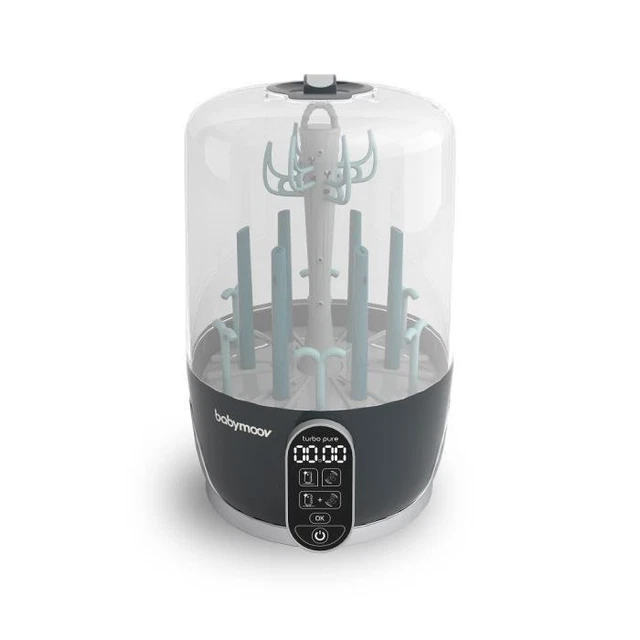 Babymoov Turbo Pure Stérilisateur Biberons Vapeur Electrique 2 en 1. Seche Bib
