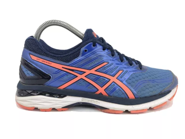 Asics GT 2000 5 Sneakers Womens Size 9 Blue Orange Running Shoe Lace Up Athletic