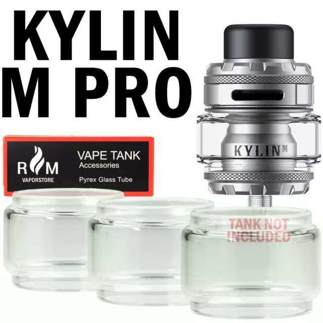 x3 Bubble Glass For Vandy Vape Kylin V1 V2 Mini V1 / V2 M M-PRO RTA Tanks TPD UK