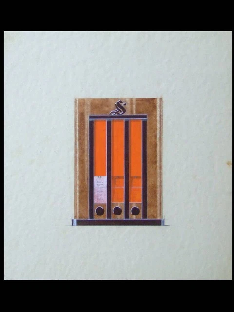 Progetto Radiofonico Art Deco Sonora Francese, Guazzo Originale - 1935 - Zaccagnino