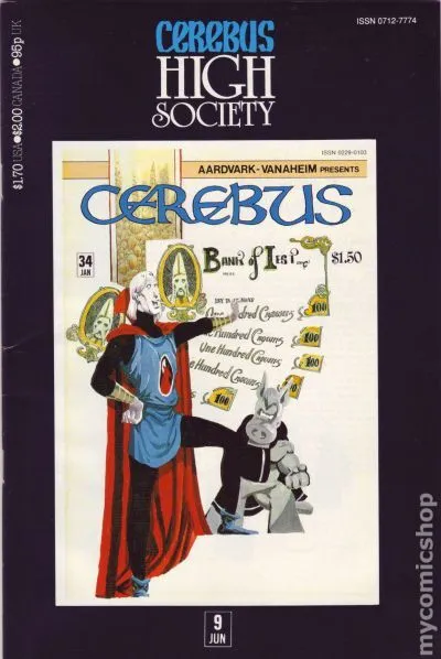 Cerebus High Society #9 VG 1990 Stock Image Low Grade