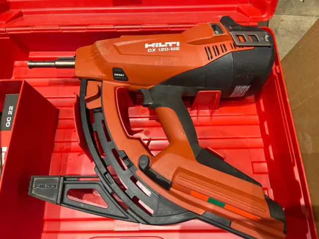 HILTI GX120 Nail Gun Concrete Steel Nailer Boxed With Accessories + 2 Gas VGC. 3