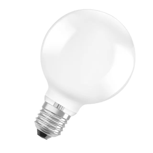 LEDVANCE Lampe à économie d'énergie à LED, globe dépoli, E27, blanc chaud (3000K