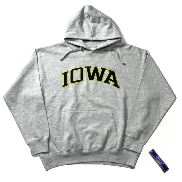 NWT Vintage Iowa Hawkeyes American Fleece Spell Out Cozy College Hoodie Mens XL