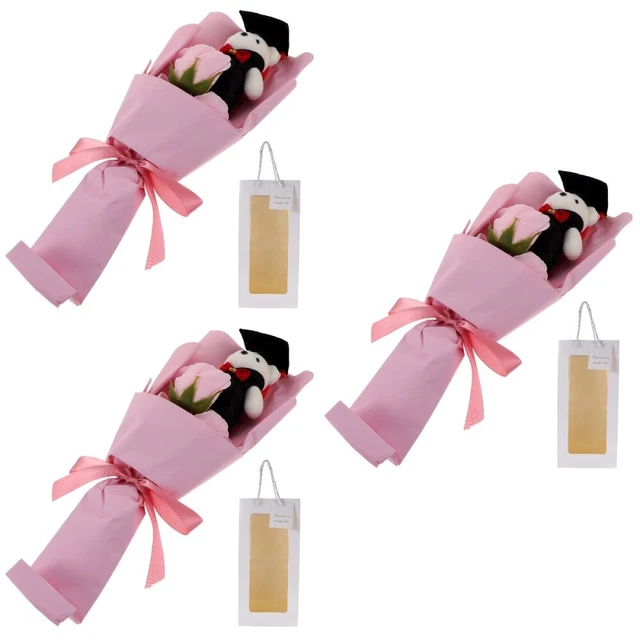 3 pezzi mazzo di peluche mazzo di laurea grado decorazioni unico
