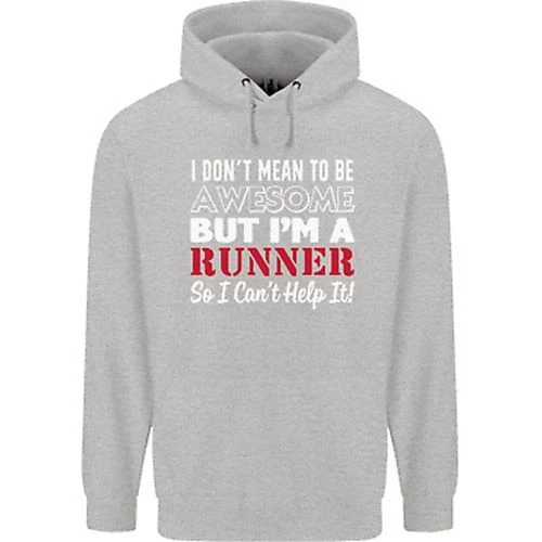 Felpa con cappuccio bambini I Dont Mean to Be but Im Runner Running 8