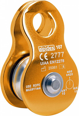 Alpidex ALPIDEX Poulie de déviation 22 KN pour des Cordes textils d´Un rouge 