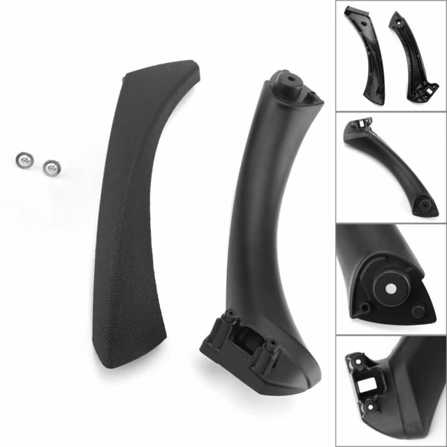 Left Side Black Inner Door Panel Handle Pull Trim Cover For BMW E90 328i SA