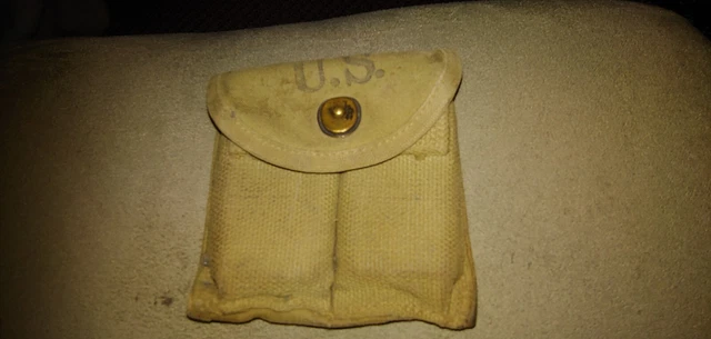 US Army USMC WW2 M-1 CARBINE BUTT STOCK AMMO POUCH RARE 1943 VTG US Army USMC WW2 M-1 CARBINE BUTT STOCK AMMO POUCH RARE 1943 VTG