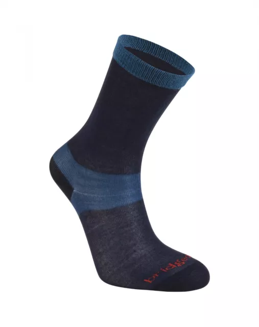 Bridgedale Women's Everyday Outdoors Coolmax Liner Socks (2 Pairs) - Navy Blue