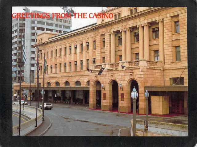 B4923 Australia SA Adelaide Railway station Casino postcard