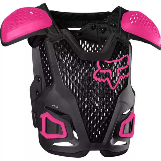 Fox 2023 MX R3 Black Pink Kids Motocross Dirtbike Offroad Youth Body Armour