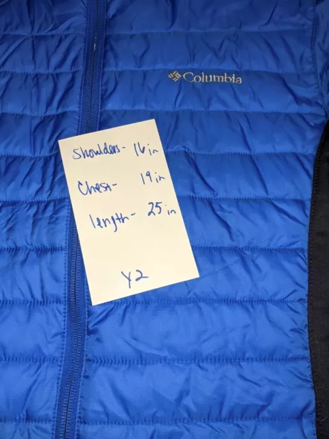 Columbia Women's Powder Pillow Hybrid Jacket Size Medium Blue Full Zip 2