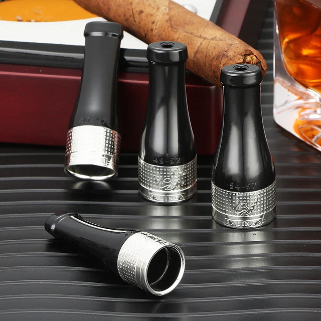 Galiner Silver Pure Copper Resin Cigar Pipe Holder Set 4 Sizes Mouthpiece Gift