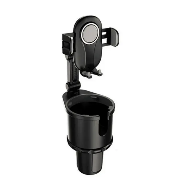 Car Cup Holder Phone Bracket Multifunction Drinks Mount 360° Swivel Adjustable