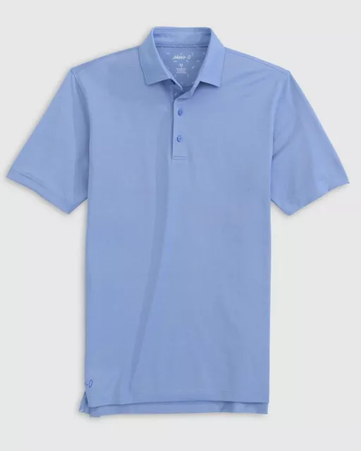 Johnnie-O Prep-Formance Streels Solid Polo Shirt Biscayne Blue M NWT