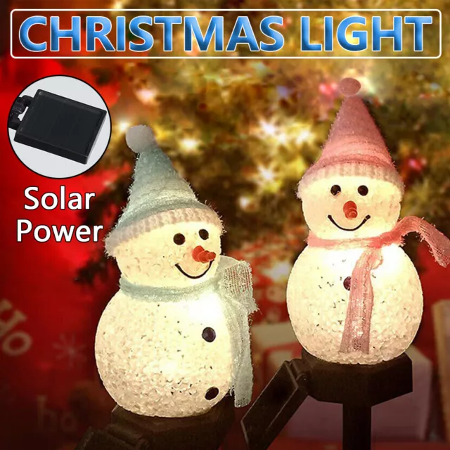 Solar Snowman Light LED Landscape Lights Christmas Stake Lamp Garden Decor AU