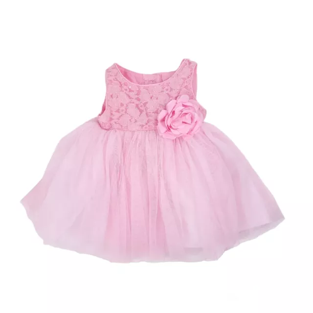 Youngland Dress Girls 12 Months Lace Sequin Tulle Fit Pink Flare Lined Holiday