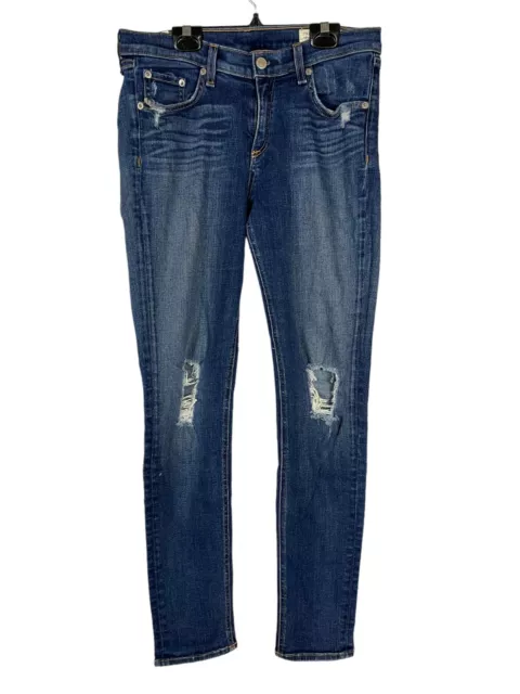 rag & bone for Aritzia Skinny Ankle Stretch Jeans Womens Size 27 Blue Denim