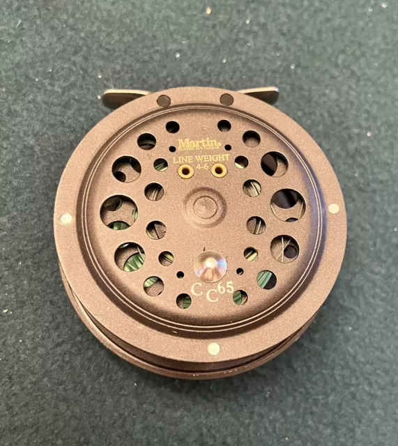 Martin Caddis Creek Fly Fishing Reel, Size 6/5 Single Action Fly Reel,  Brown 