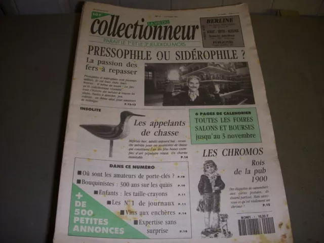 LVC VIE du COLLECTIONNEUR 001 03.10.1991 FERS REPASSER N� 1 JOURNAUX CHROMOS