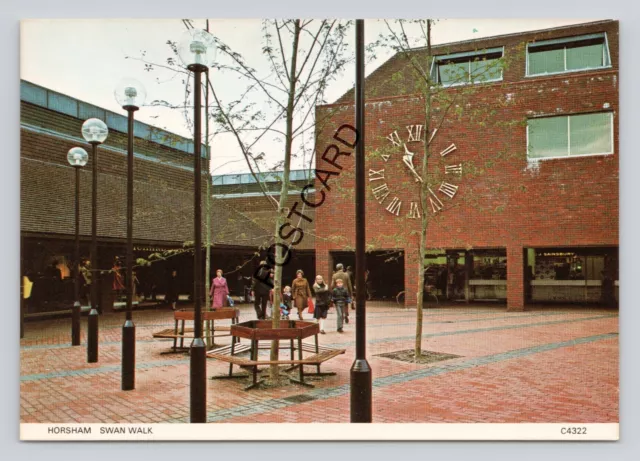 Postcard UK Horsham Swan Walk. Judges (E16)