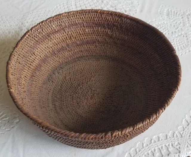 Rare Pre 1920 Miwok Indian Basket Chicken Ranch Rd Susie Tuolumne County Cal