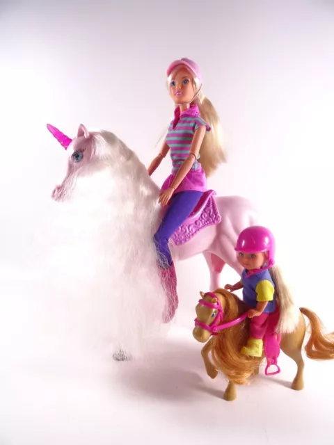 Simba Toys Steffi Love 2 Mode-Puppen mit Pony und leuchtendem Einhorn (14322)