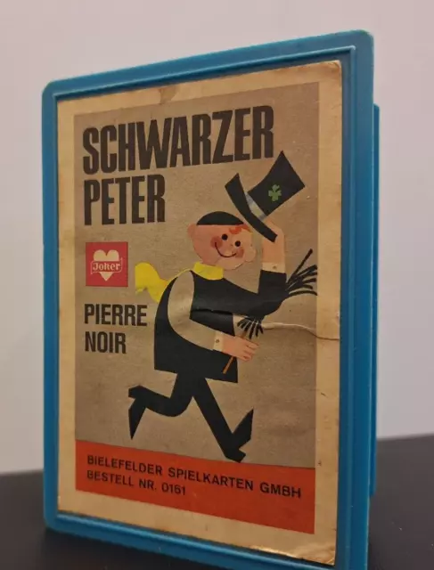 Schönes altes Kartenspiel SCHWARZER PETER Joker Pierre Noir 1960er Bielefelder