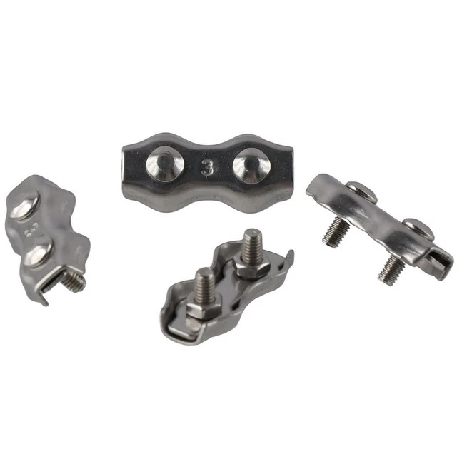 Cavo in acciaio inox clip a filo M3 3 mm cavo a doppio bullone morsetto fune metallica