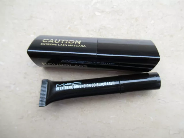 Hourglass Caution Extreme Lash + MAC 3D Black Mascara Travel size