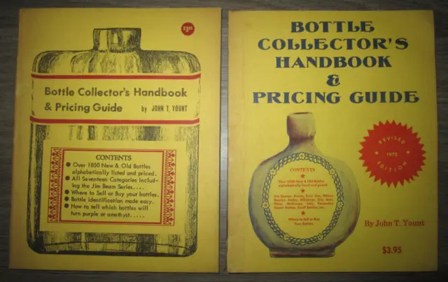 2 vtg PBs, Bottle Collector's Handbook & Pricing Guide by John T. Yount, 1967