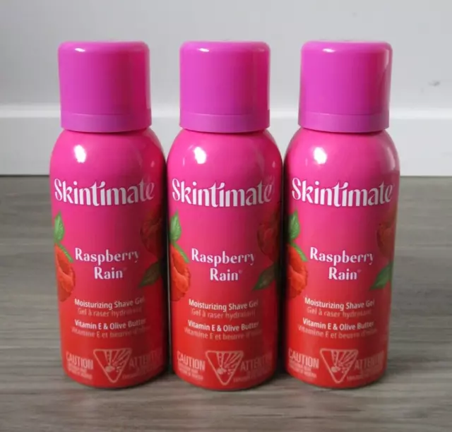 Skintimate Raspberry Regen 3 X 78G Mouisturisierend Feuchtigkeitsspendend Rasiergel 3