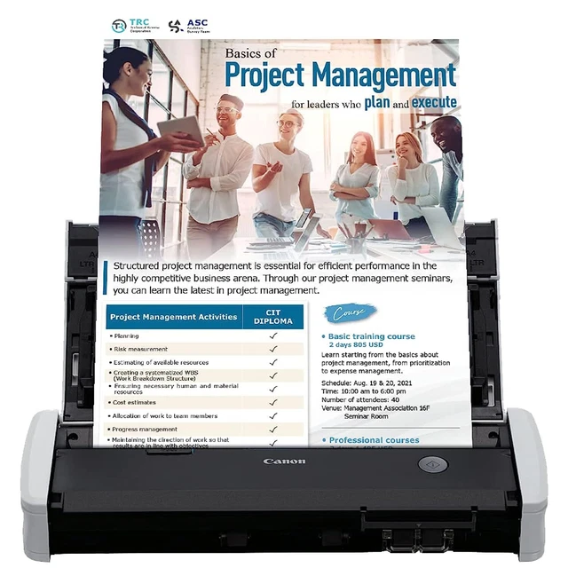 Canon imageFORMULA R10 Portable Document Scanner, 2-Sided Scanning with 20 Pag
