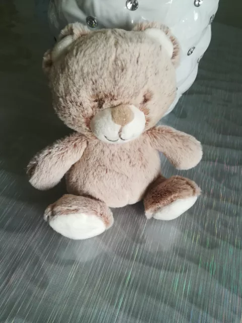 Doudou Peluche Ours Marron Chiné Blanc Tex Carrefour Petites Billes  Neuf
