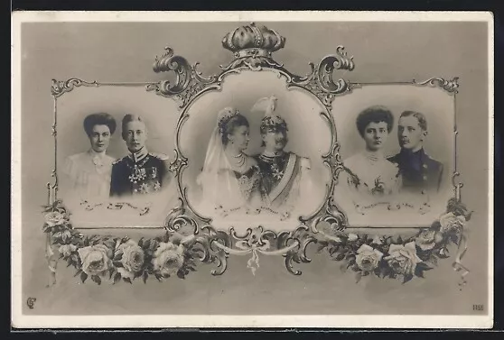 AK Porträts der Kaiserin Auguste Victoria Königin von Preußen und Familie