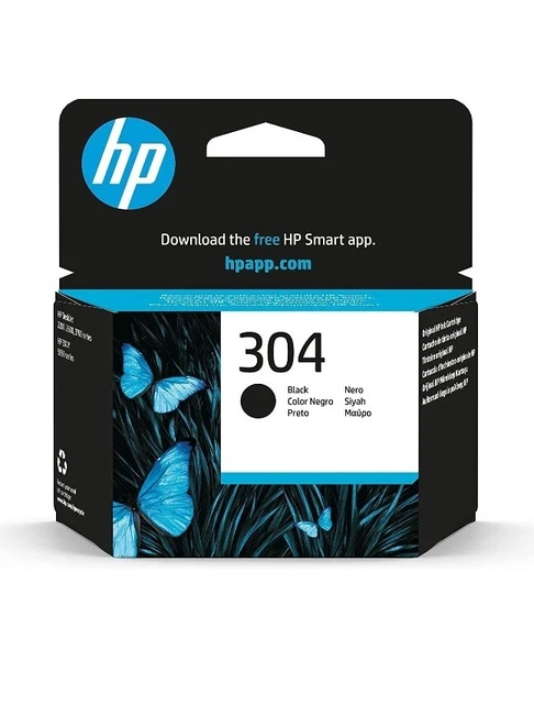 HP 304 Nero, N9K06AE, Cartuccia Originale HP, Compatibile Con Stampanti DeskJet
