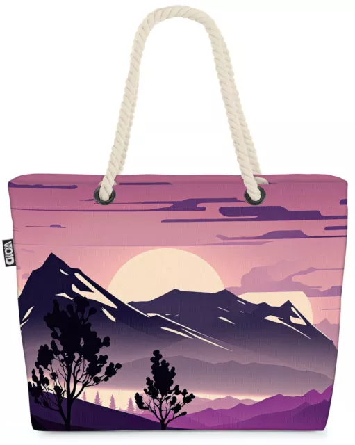 Berge Berglandschaft Comic Reise Beach Bag mountains usa Berge wandern wolken n