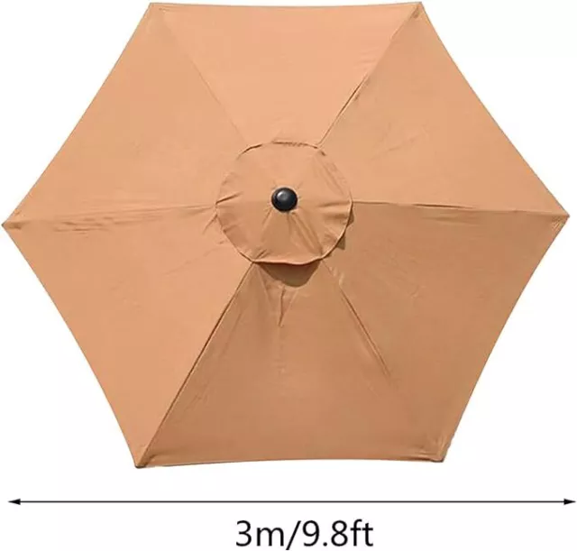 Garden Replacement Parasol Cover Table Umbrella Canopy 3m Outdoor