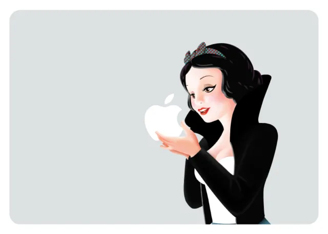 SW003 Rocker Snow White Eating Apple Macbook Decal fits 13 inch